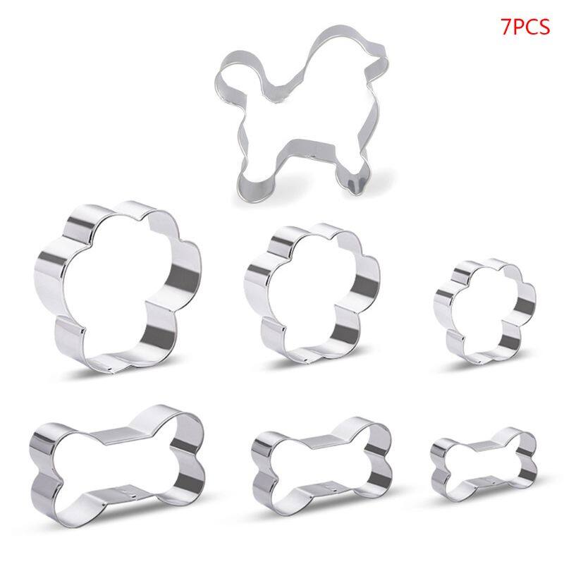 Khuôn Cắt Bánh Quy Chân Chó Bằng Thép Không Gỉ, Khuôn Tự Làm Bánh Quy Bánh Ngọt Đường Fondant 3D