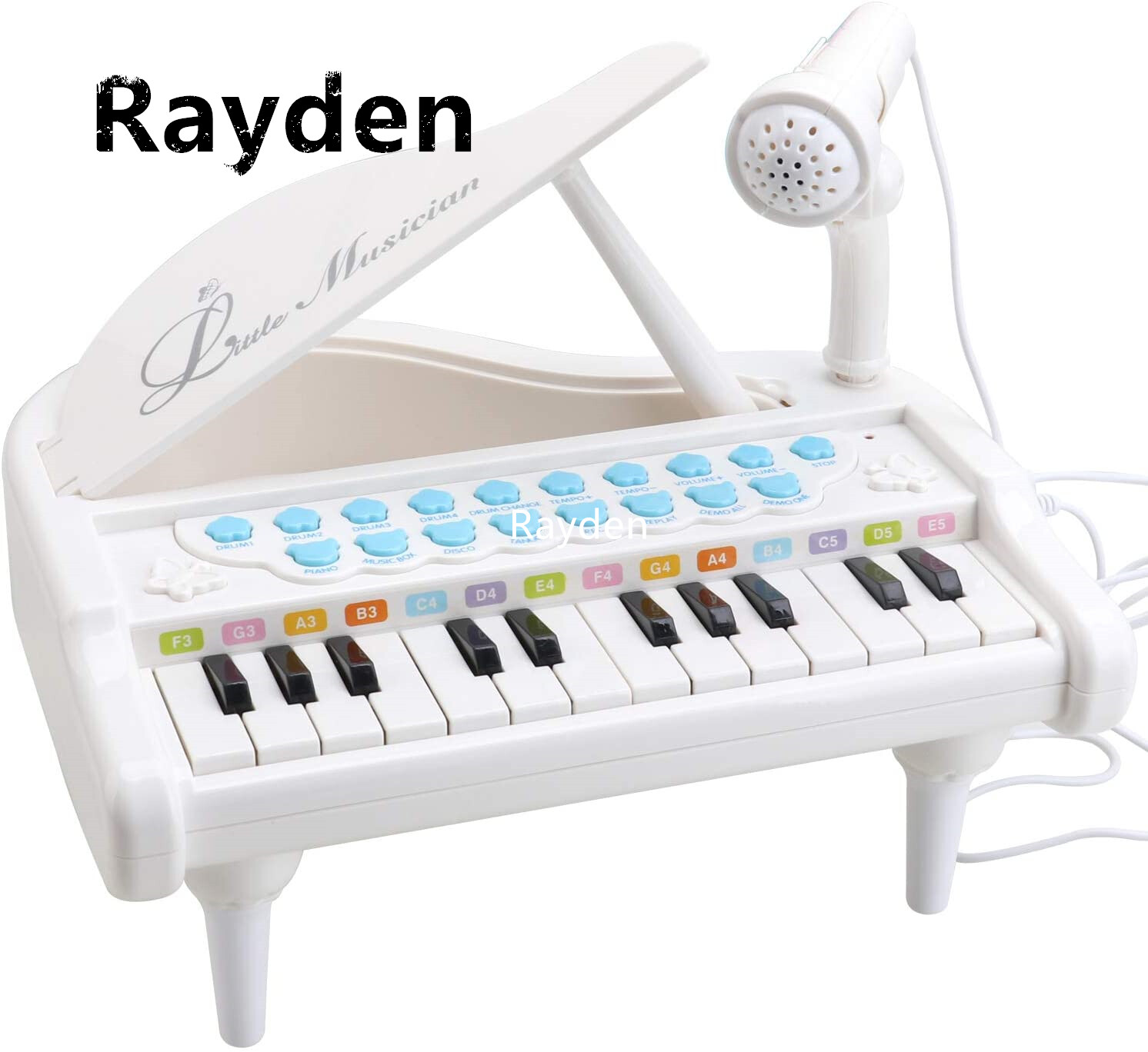 white toy piano