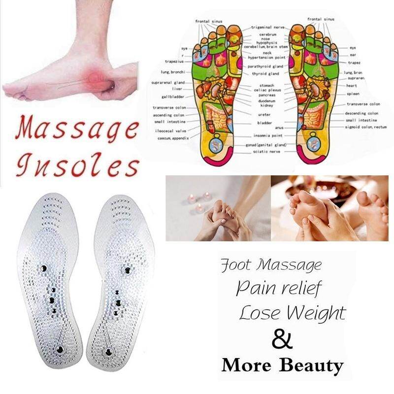 [Cutewomen2020] Đế Giày Trong Suốt Giảm Đau Bấm Huyệt Trị Liệu Từ Tính Mát Xa Bàn Chân Đẹp