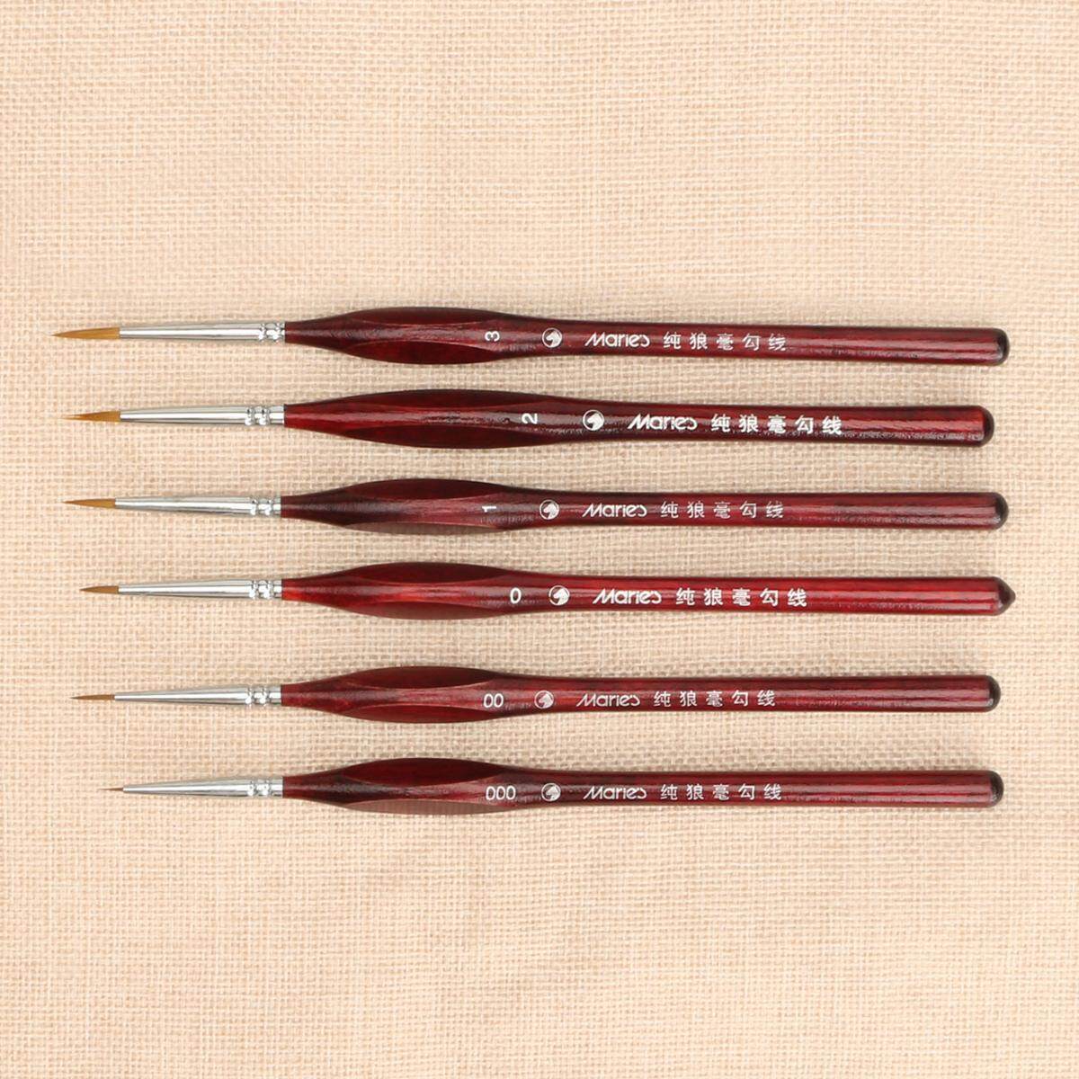 Generic 6PCS Paint Brush Set Professional Sable Hair Detail 6 Miniature