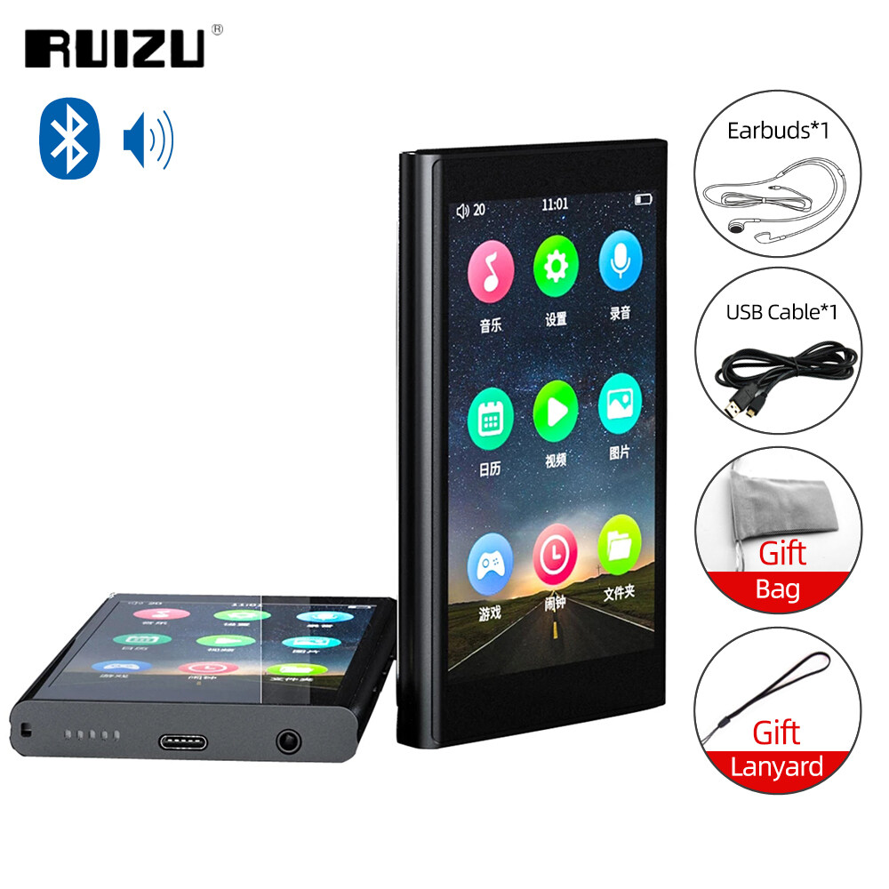 RUIZU H10 MP3 Máy Nghe Nhạc 3.8 Inch IPS Độ Nét Cao Hoàn Chỉnh Màn Hình Cảm Ứng Bluetooth 5.0 Âm Nhạc Tiếng Anh Học Tập Walkman Được Xây Dựng-In Loa Hỗ Trợ Video E-Book Đồng Hồ Lịch FM Đài Phát Thanh Ghi Âm Hình Ảnh Thẻ TF Mở Rộng Lên Đến 128GB