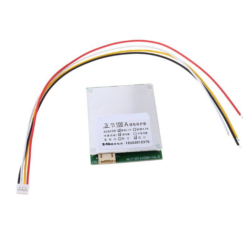 1 bảng mạch bảo vệ pin lithium 3s 12v 100a bms bảng mạch cân bằng tăng cường