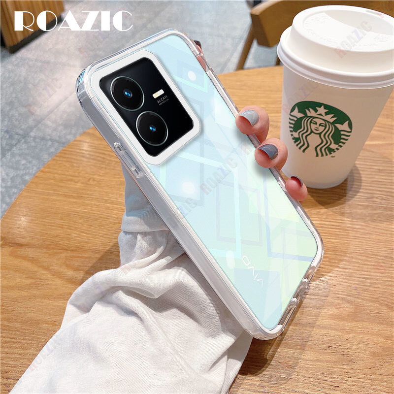 Roazic ốp điện thoại trong suốt chống sốc cho vivo y22/y22s ốp điện thoại silicon mềm ốp điện thoại trong suốt