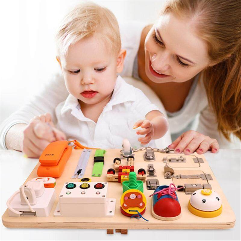 Busy Board for Toddlers Sensory Board Wooden Busy Board for Kids