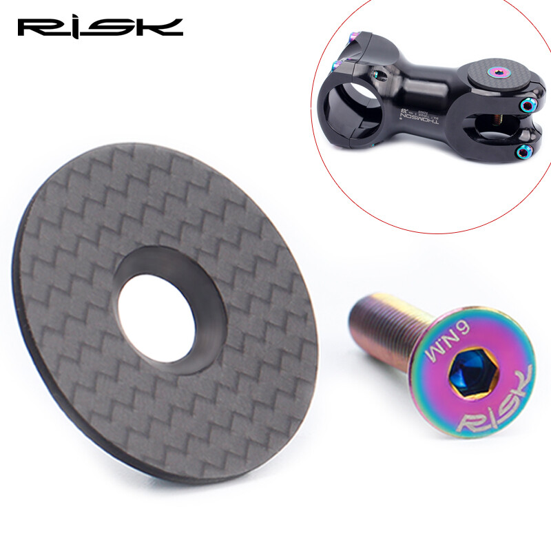 Risk ra112 tai nghe xe đạp đường trường xe đạp leo núi bằng sợi carbon nắp trên bu lông titan m6x30mm cho phuộc trước 28.6/31.8