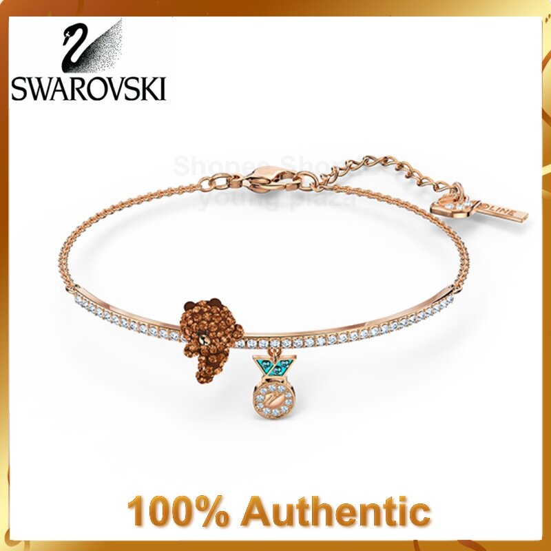 Swarovski Line Friends Valentine'S Day Gift - Vibrant Brown Bear