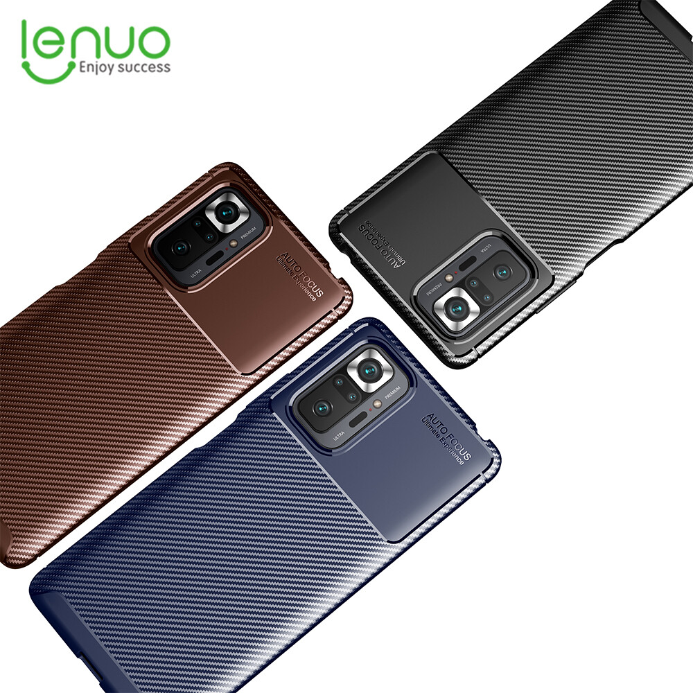 Lenuo, Dành Cho Xiaomi Redmi Note 10 4G / 10S / 10 Pro / Redmi Note 10 Pro Max Ốp Lưng-Ốp Lưng Điện Thoại Di Động Mờ Chống Trầy Xước Chống Sốc Bằng Sợi Carbon TPU Trường Hợp Điện Thoại