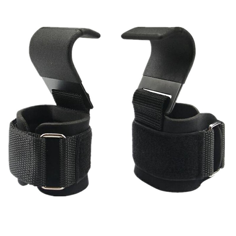 New Weight Lifting Hook Grips with Wrist Wraps Hand