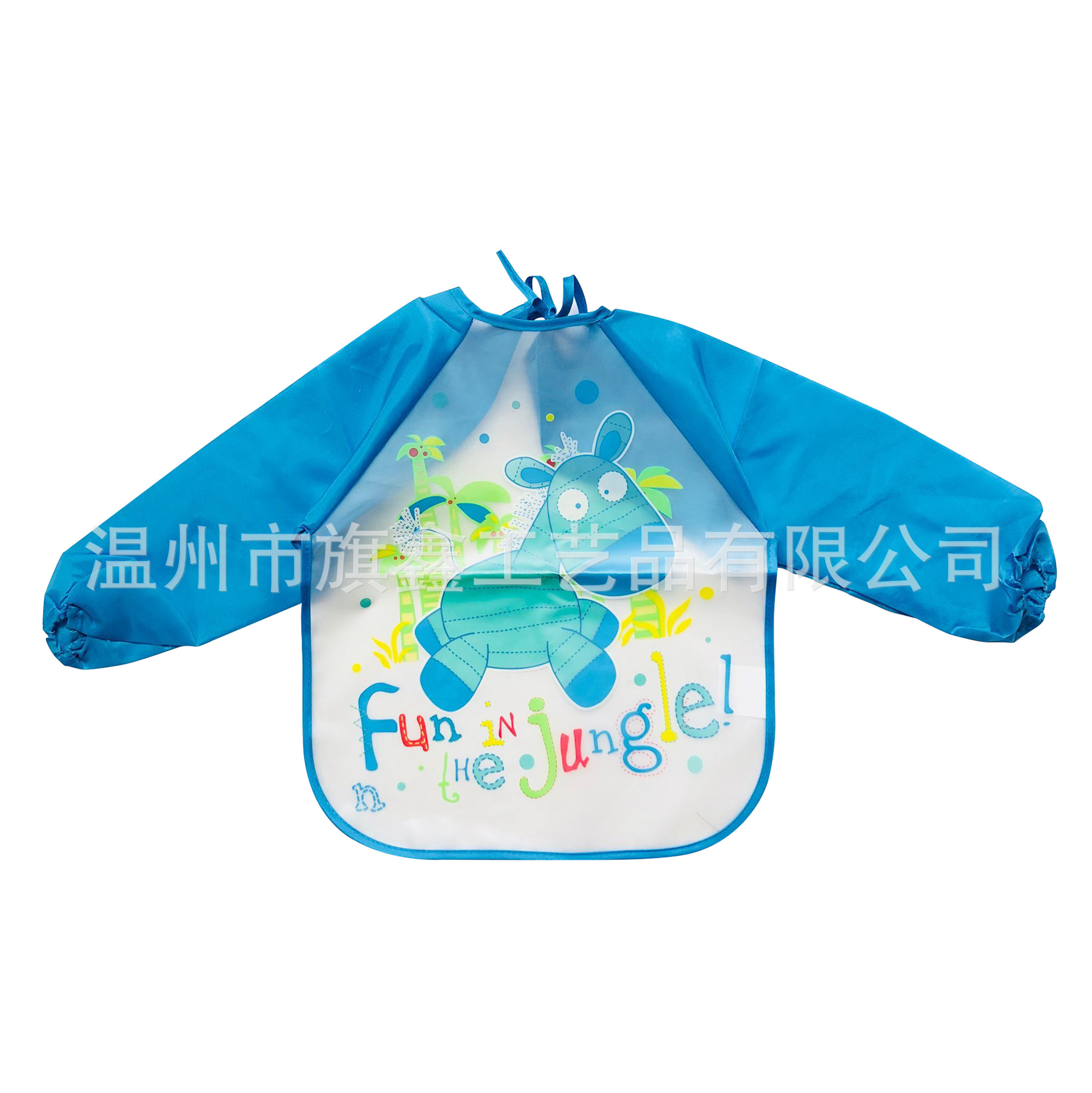 [YYL]❦⊰ Children's Water and Dirt Resistant Long Sleeve Coverall Baby Eating Apron Painting Bib Cute Cartoon Bib Safe Non-Toxic Silicone