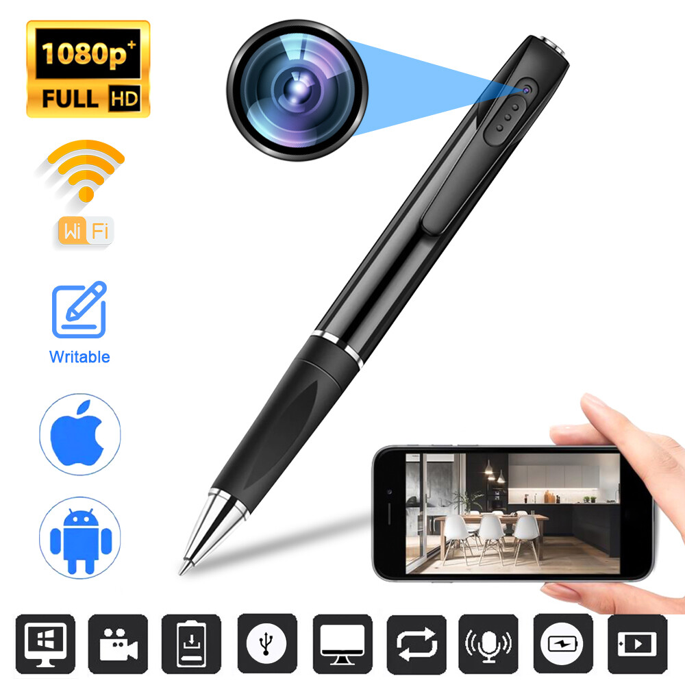 3Tech mall 1080P HD WiFi Mini Spy Camera Hidden Pen Body Camera Wearable Portable Camera Motion Detection DV DVR Micro WiFi Remote Surveillance Camera Connect to Phone With Voice ราคา 655 บาท*ส่งฟรี