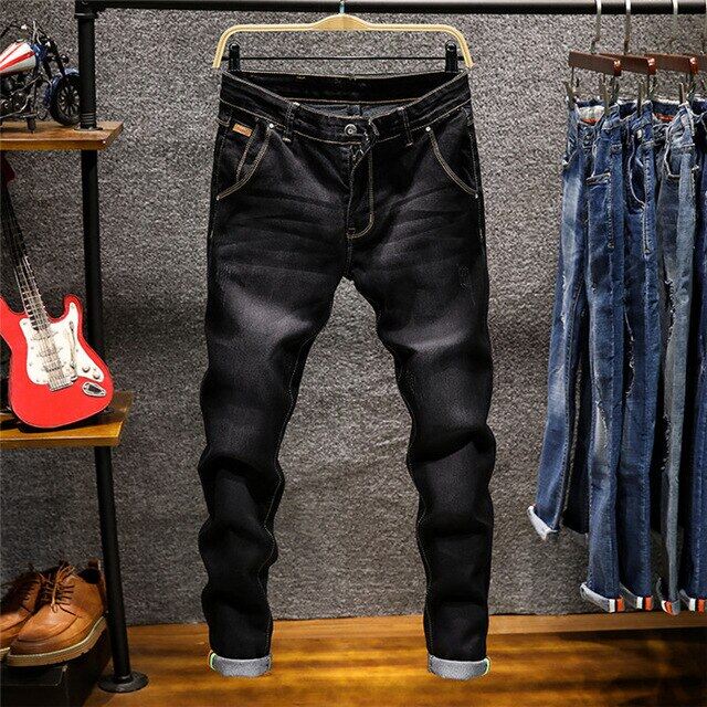 Skinny Jeans, Quần Jogger Denim Dáng Ôm Có Khóa Kéo Cho Nam Quần Jean Bút Chì Co Giãn Cho Nam, Quần Bò Nam Màu Xanh Thời Trang Thường Ngày Hombre MG80901