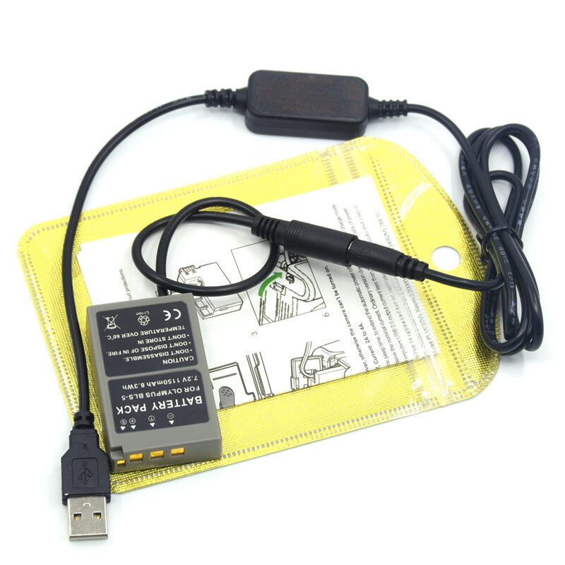 Bộ ghép nối dc ps-bls5 bls-5 + cáp usb cho bút olympus e-pl7 e-pl5 e-pm2 stylus 1 1s om-d e-m10 e-m10 ii iii