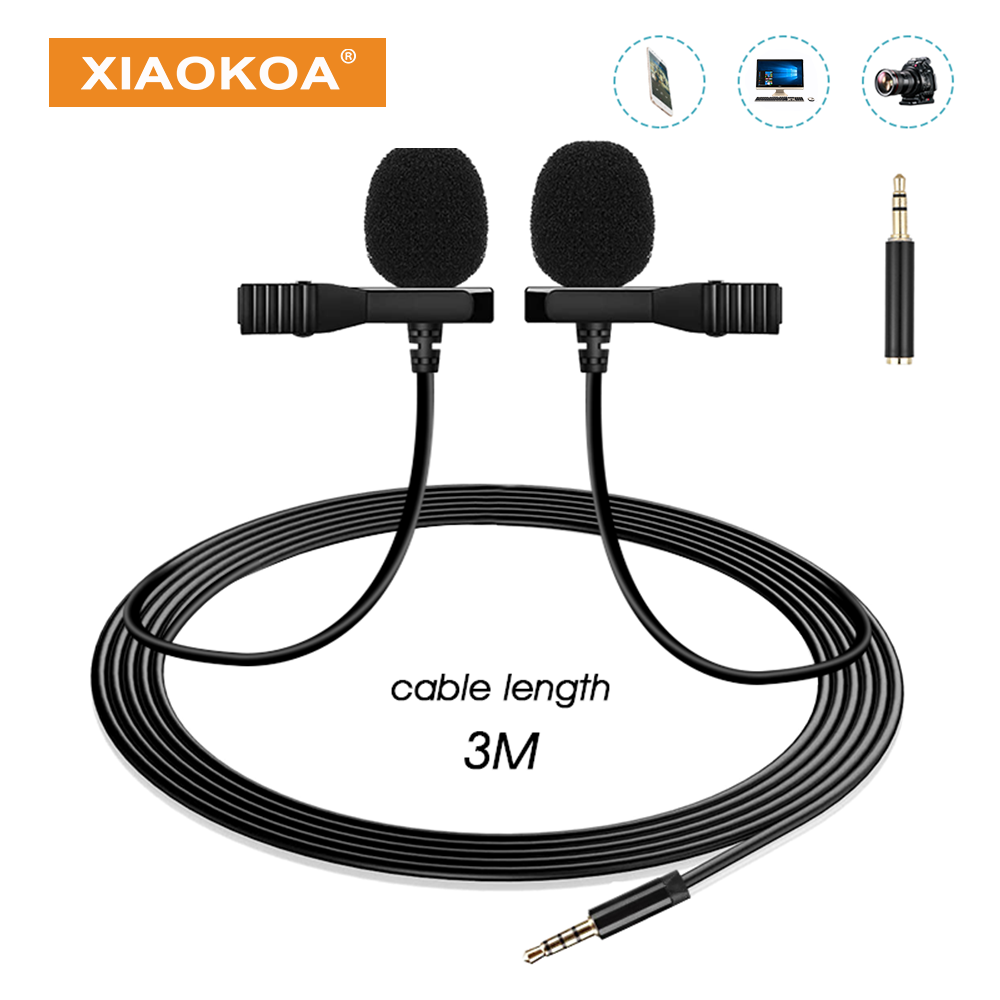 XIAOKOA LavalierไมโครโฟนสำหรับIphone Androidโทรศัพท์มือถือกล้องLive Broadcast Voice Control Vlogสัมภาษณ์ไมโครโฟนมินิไมโครโฟน ราคา 249 บาท*ส่งฟรี
