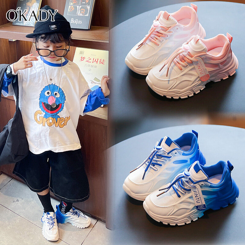 O'KADY Children's Sports Shoes Girls Casual Shoes Boys Shoes Mesh Versatile