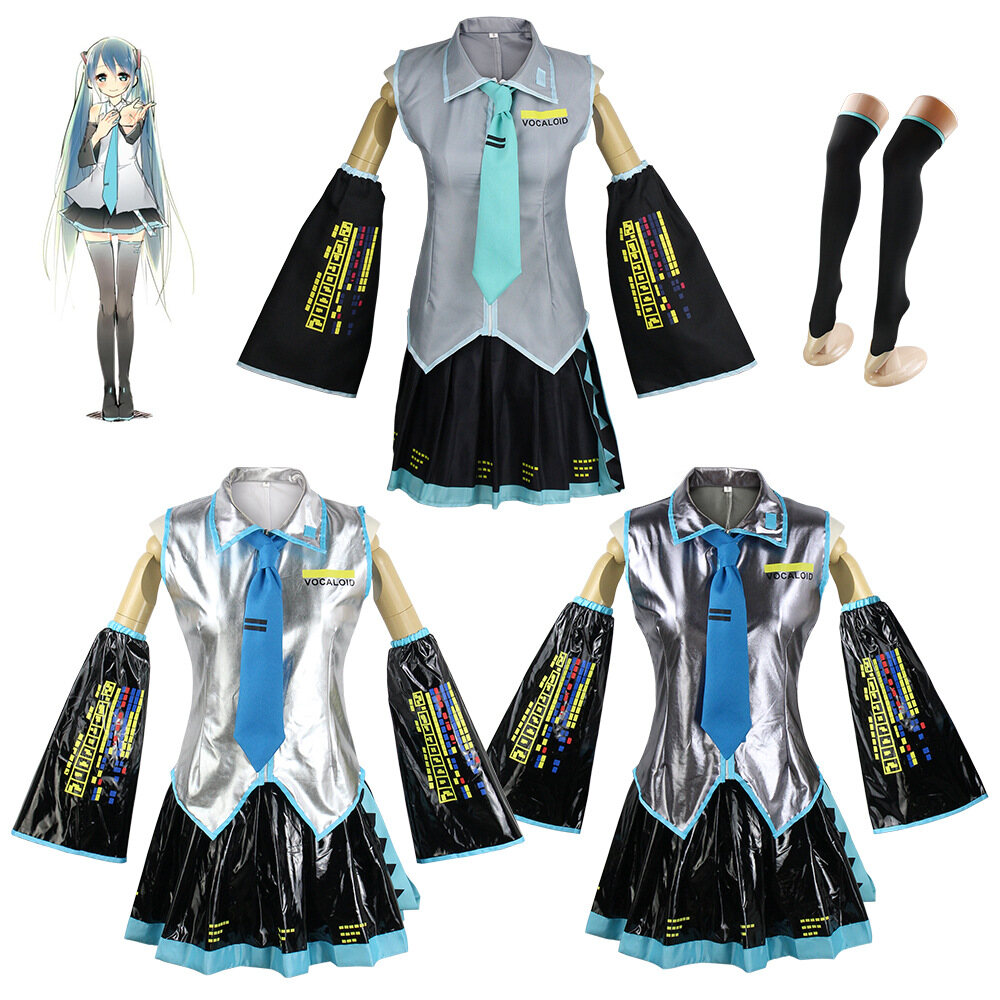 Hatsune Miku Nam Nữ Hoạt Hình Trang Phục Cosplay S Trang Phục Hầu Gái Trang Phục Hóa Trang Trang Phục Chính Thức MIKU Hai Chiều Trang Phục Cosplay Bộ Trang Phục