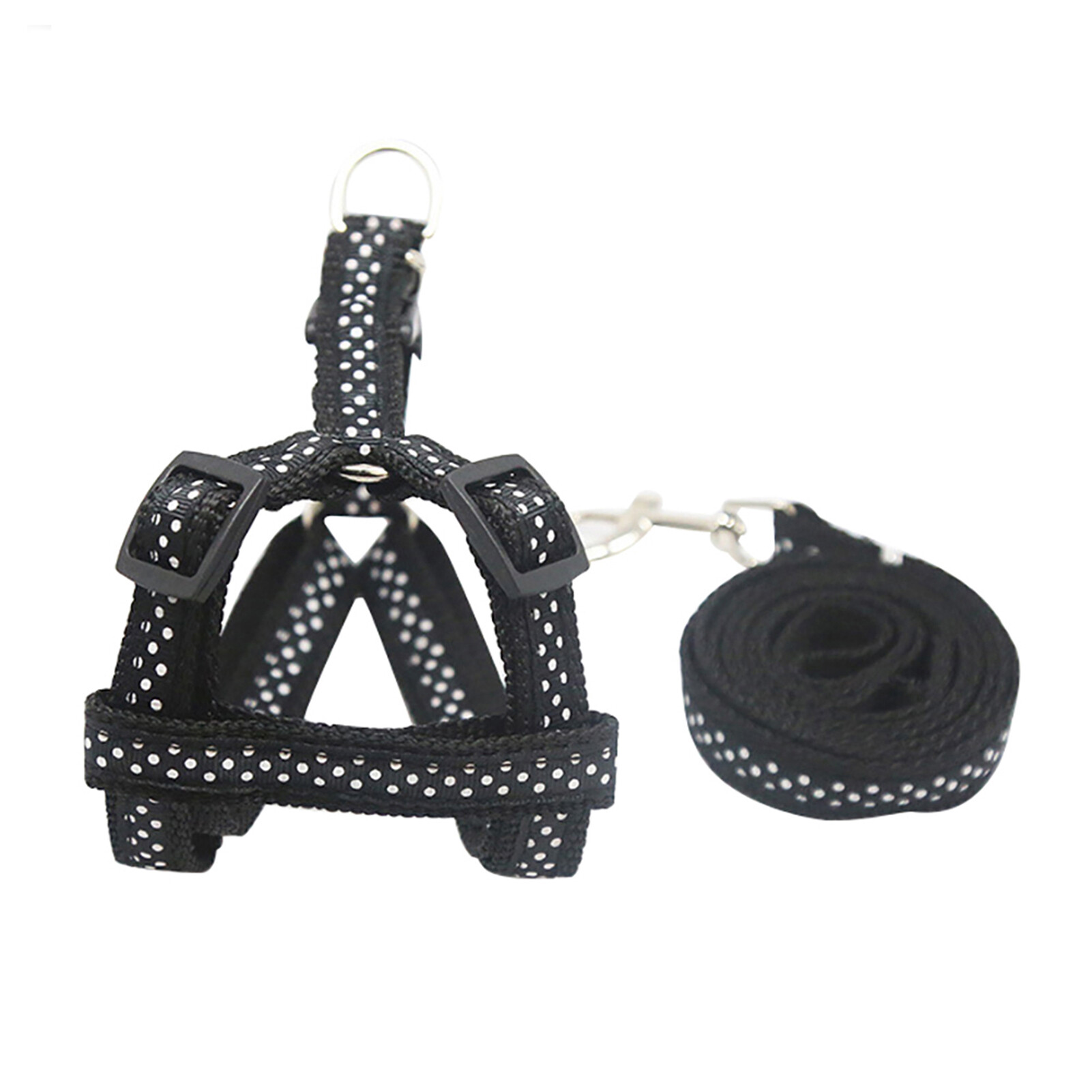 fuwen Pet Strap Comfortable Adjustable Bright Color Pet Dog Safety Harness Leash Rope for Outdoor Harness Elastic Pet