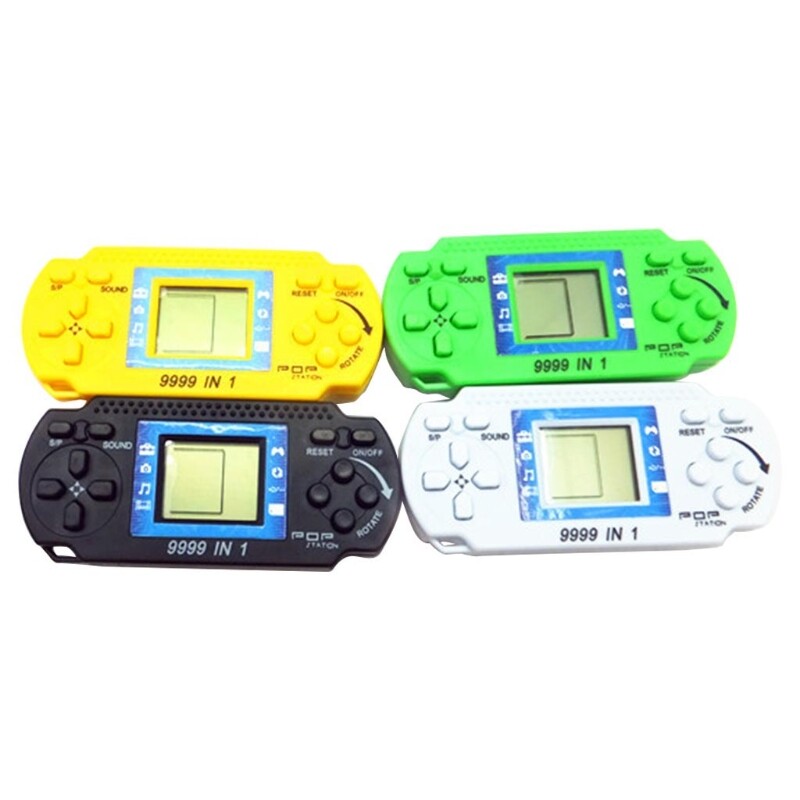 Máy chơi game điện tử lcd cổ điển cho trẻ em, máy chơi game xếp gạch tetris cầm tay