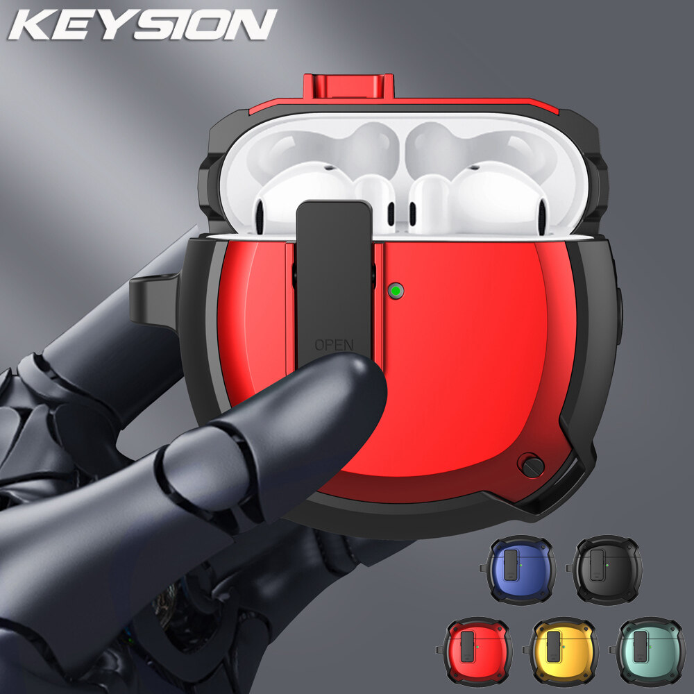 KEYSION Bluetooth Earphone Case for Huawei FreeBuds 4 4E Carbon Fiber Texture Silicone Shockproof Switch Cover for FreeBuds 4 4E ราคา 99 บาท*ส่งฟรี