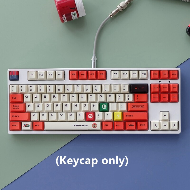 【Keycap only】mario Keycaps Cherry Profile PBT dye subbed Keycap cho MX Switch Bàn Phím Cơ RK61/Anne Pro 2/gk61
