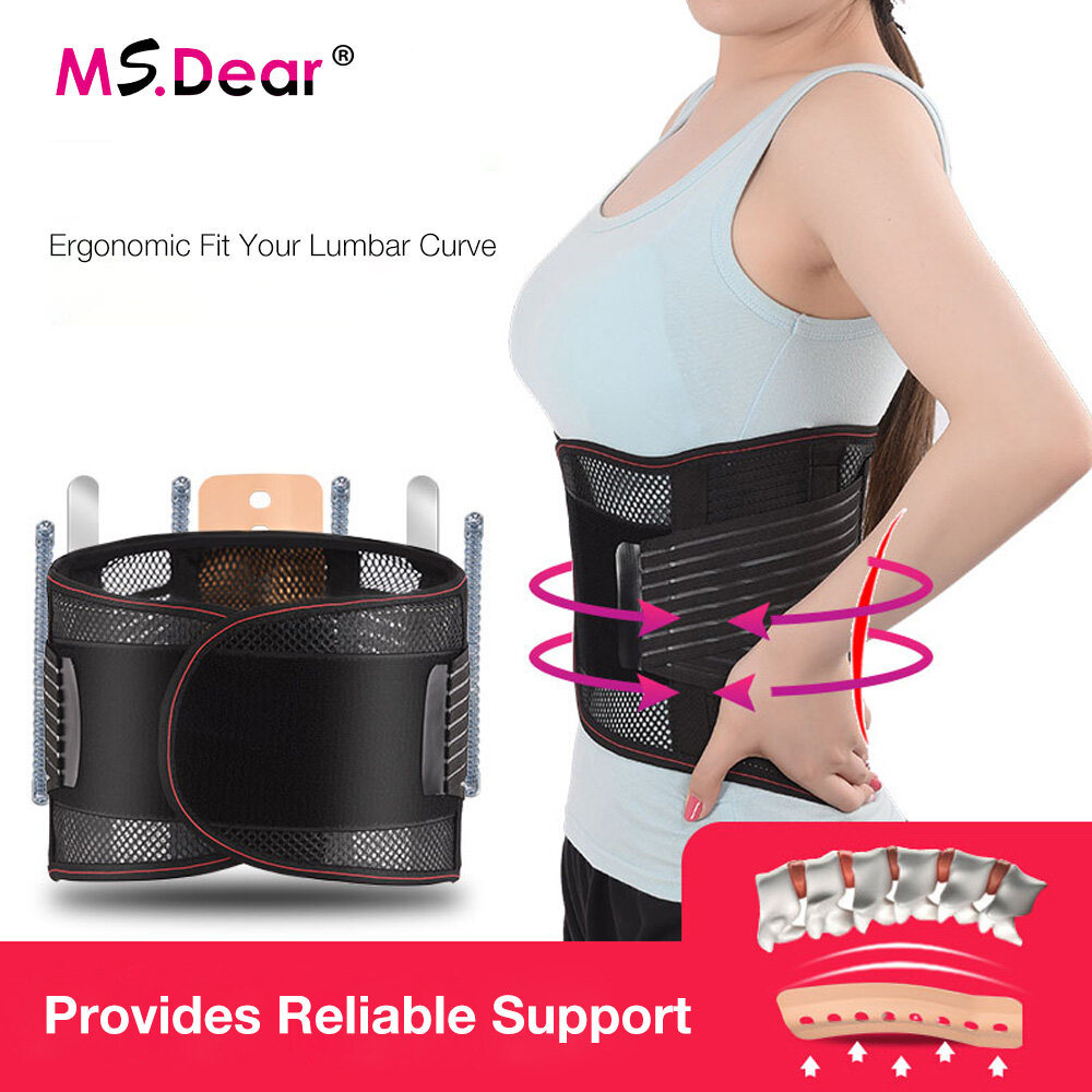 Đai hỗ trợ thắt lưng Thắt lưng thắt lưng Thắt lưng cột sống có thể điều chỉnh Đai hỗ trợ lưng Đai thắt lưng Thoát vị đĩa đệm Giảm đau cho nam giới