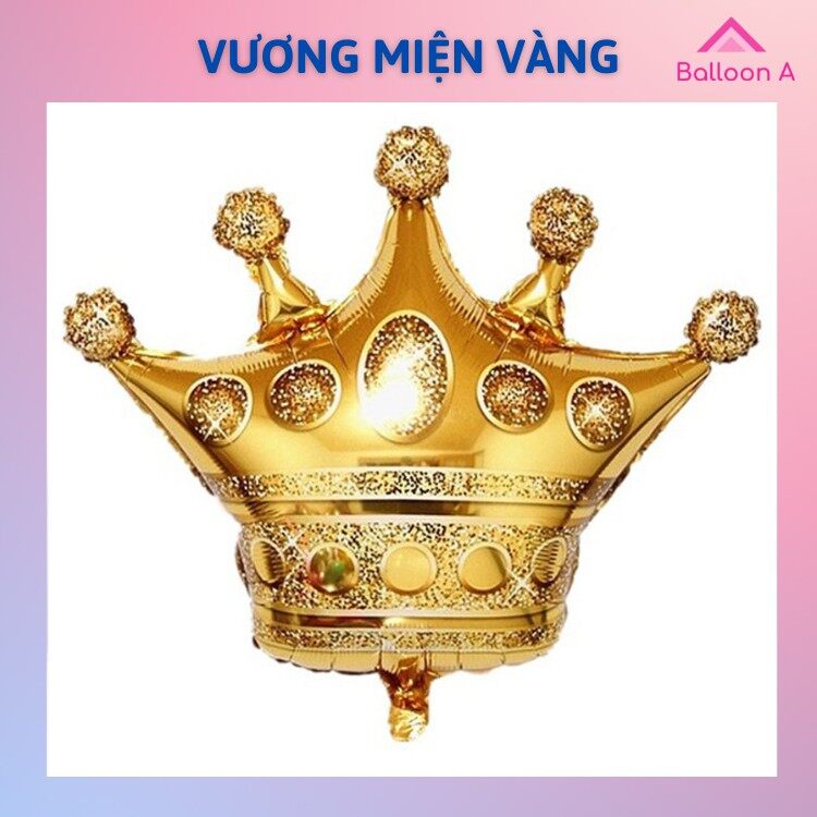 Bóng bay vương miện vàng