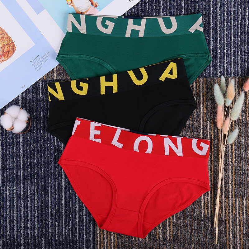 3 cái trung tính của phụ nữ đồ lót cotton đồ lót tomboy tóm tắt quần lót trung tính tam giác quần lót cotton neuter quần lót nữ quần mềm nữ briefs quần lót