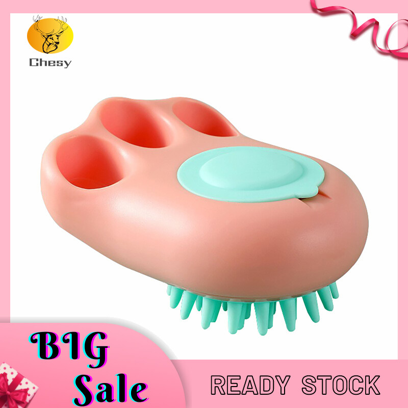 Silicone Pet Bath Brush Massage Comb Cleaning Brush Hair Grooming Comb Pet