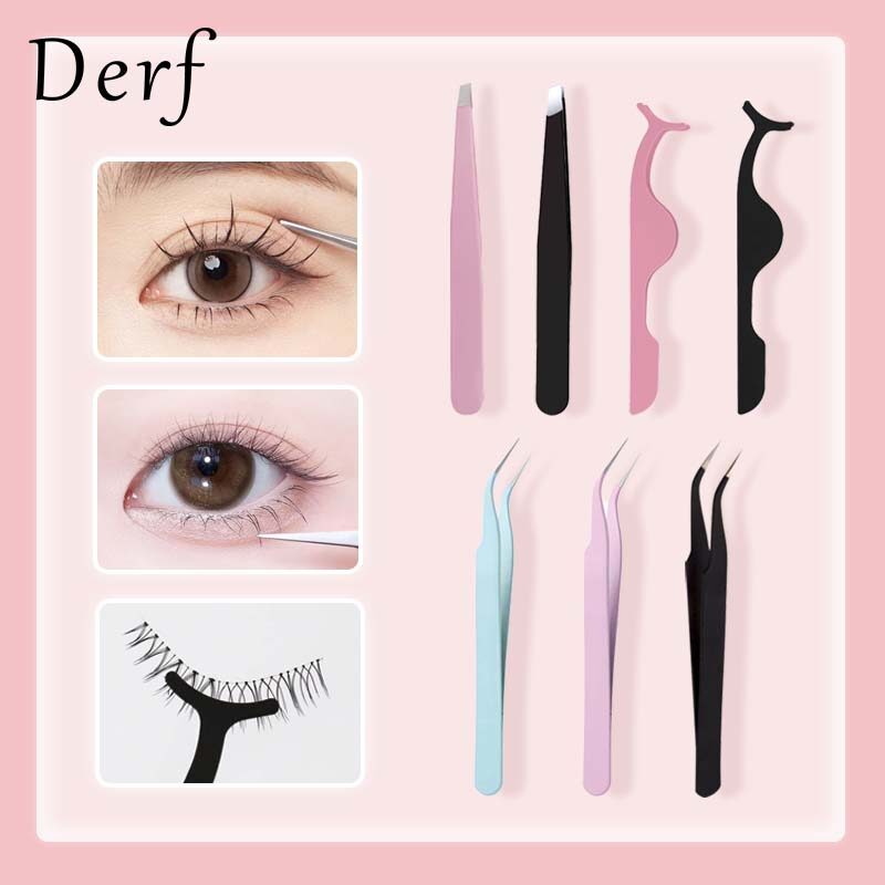 Derf Nhíp Gắn Lông Mi Giả Bằng Thép Không Gỉ Chuyên Nghiệp