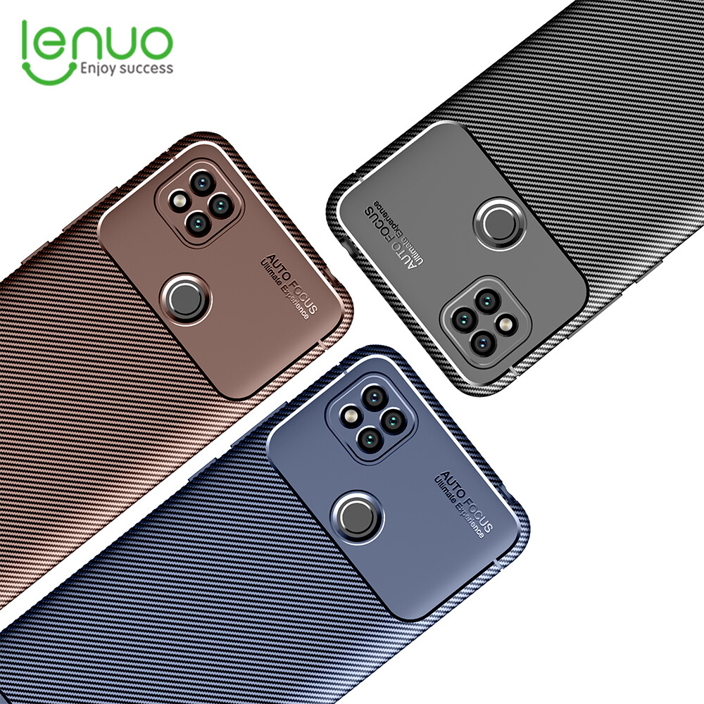 Lenuo Cho Xiaomi Redmi 9C Trường Hợp-Sợi Carbon TPU Chống Sốc, Chống Xước Matte Điện Thoại Di Động Ốp Lưng Điện Thoại