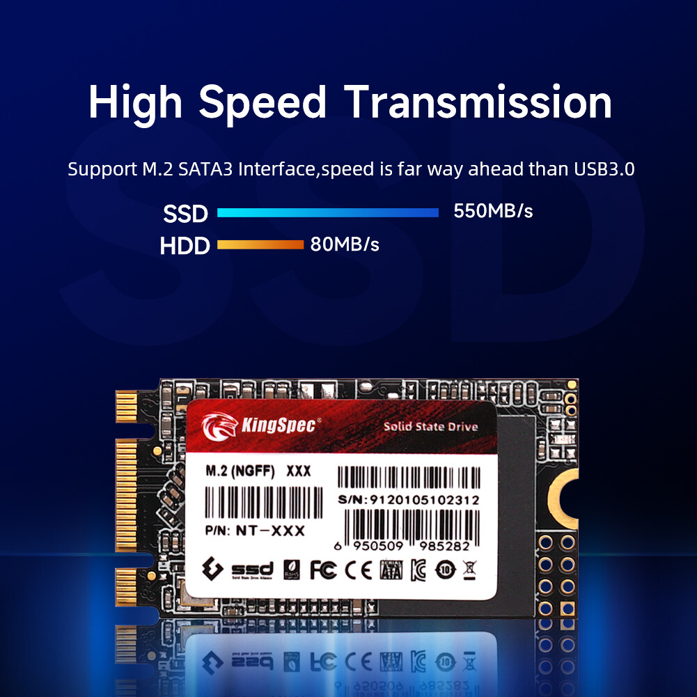 NEW SSD M.2 2242 NGFF SSD 1TB 512GB 256GB 128GB SATA Hard Disk SSD M2 2242 Hard Drive Disk Internal Solid State Drive for Laptop PC ราคา 607 บาท*ส่งฟรี