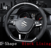 Suzuki Car Steering Wheel Cover, Non-slip Leather (10 words)