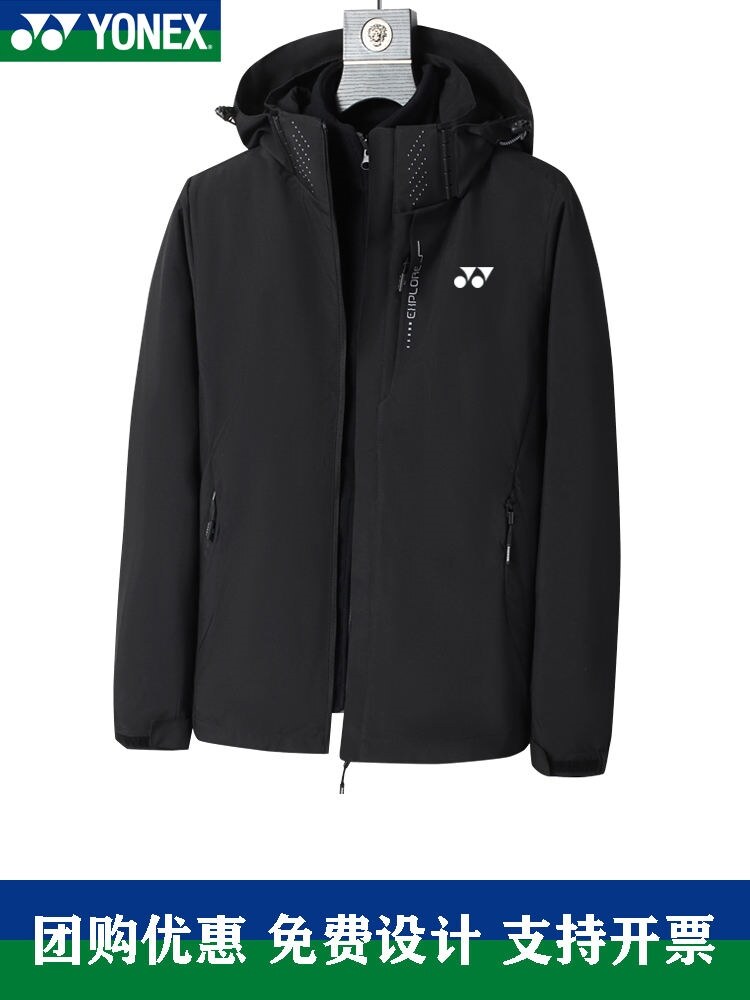 Áo khoác cầu lông ĐÔI CẦU LÔNG áo khoác ngoài trời chống gió Yonex mới nguyên bản áo khoác thể thao ấm chống nước