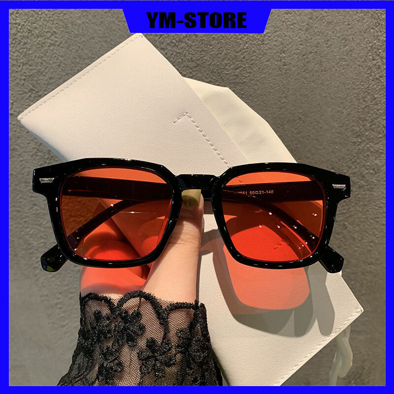 Kính râm retro mới kính râm nữ kính râm vuông móng gạo cá tính thời trang