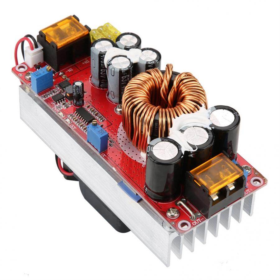 Dc-dc bộ chuyển đổi tăng áp 1500w 30a mô-đun cấp nguồn cc cv mô-đun dòng điện không đổi với quạt, 10-60v đến 12-90v