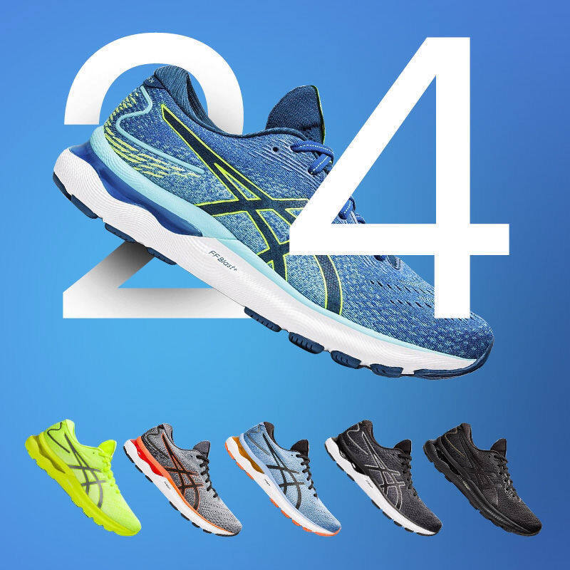 Asics 2023 gel-nimbus 24 N24 nam và nữ Marathon đệm thoáng khí nhẹ Giày chạy thể thao
