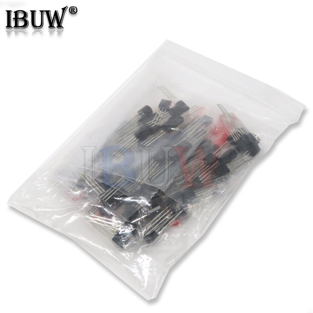 100pcs bc337 bc327 2n2222 2n2907 2n3904 2n3906 s8050 s8550 a1015 c1815 10 giá trị transistor gói theo bộ transistor kit