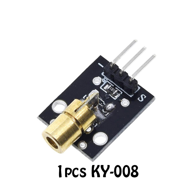 1PCS/6PCS  6mm 5V 5mW Red Laser Dot Diode Copper Head for arduino DIY Kit KY-008 650nm Laser sensor Module