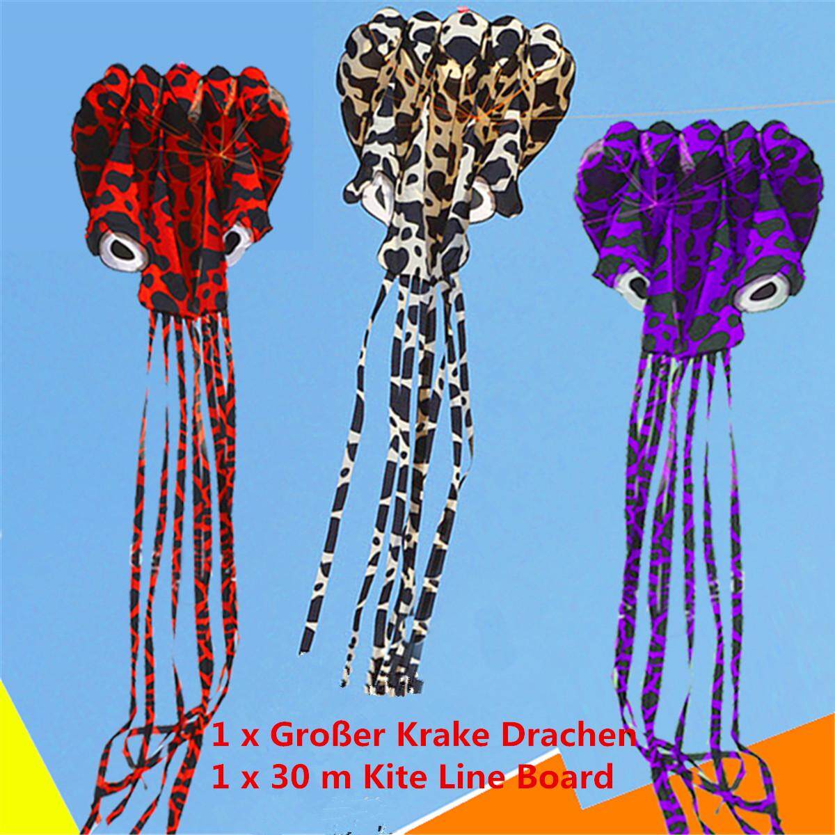 ขนาดใหญ่ Kite Octopus Frameless Parafoil Kites สำหรับเด็กและผู้ใหญ่ Easy FLYER เกม