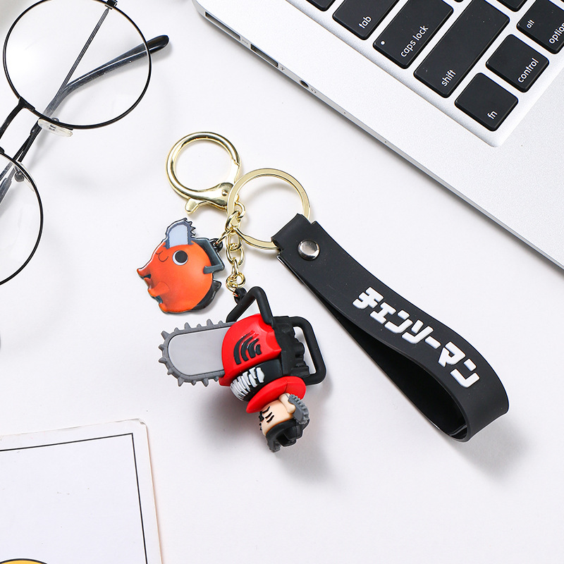 Anime Peripheral Chainsaw Man Chainsaw Man Keychain Pochita Cartoon Alloy Pendant Jewelry