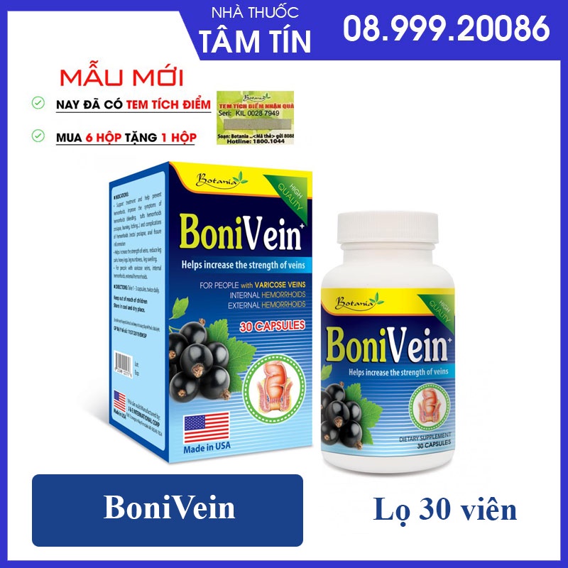 BONIVEIN nhập khẩu chính hãng -phòng ngừa suy giãn tĩnh mạch, trĩ