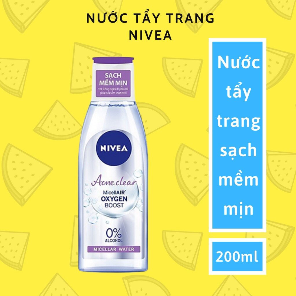 Nước tẩy trang Nivea không cồn nước tẩy trang da dầu