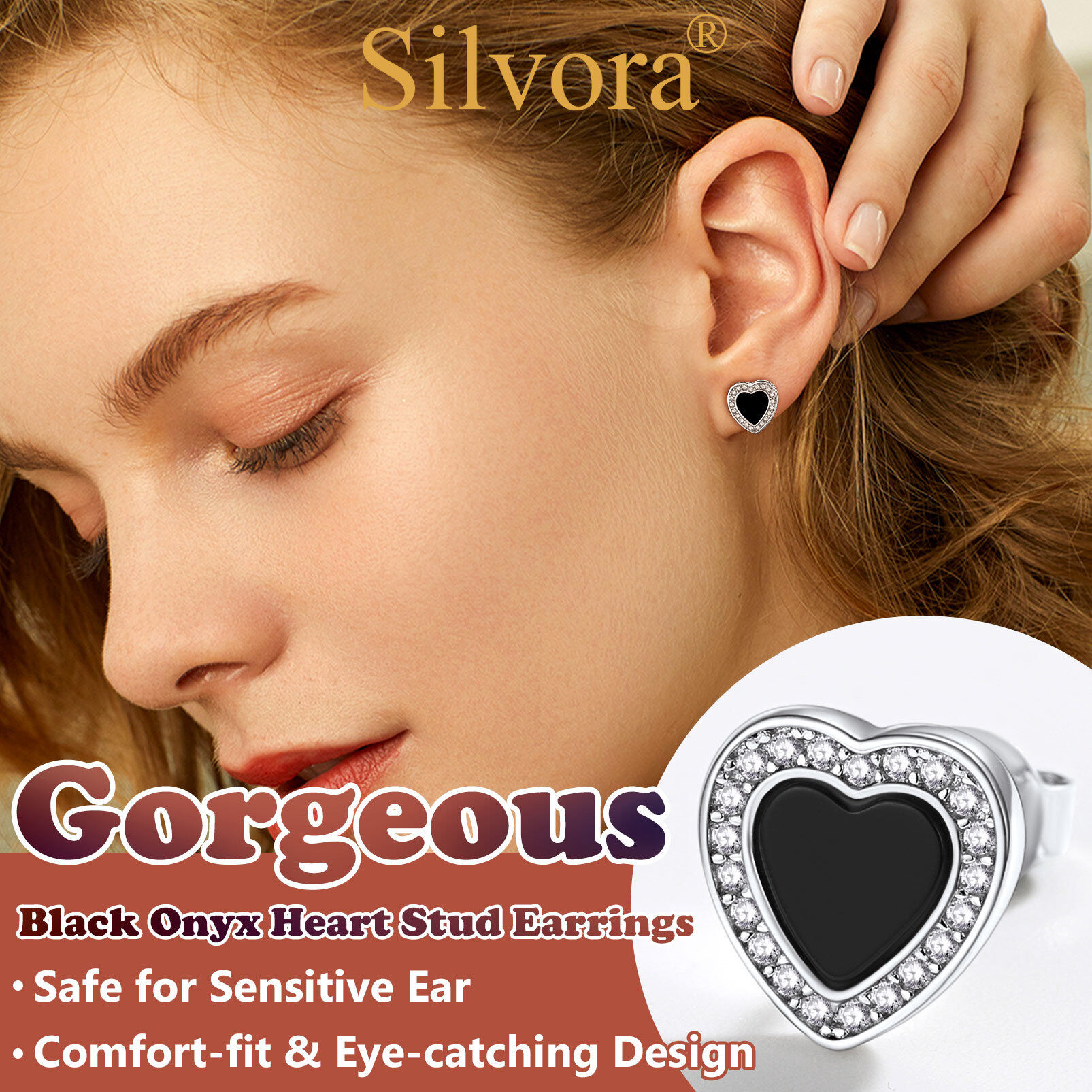 Silvora Khuyên Tai Dạng Hạt Hình Chữ Rune Viking Bắc Âu Phi Giới Tính Bằng Bạc Sterling 925 Cho Nam 