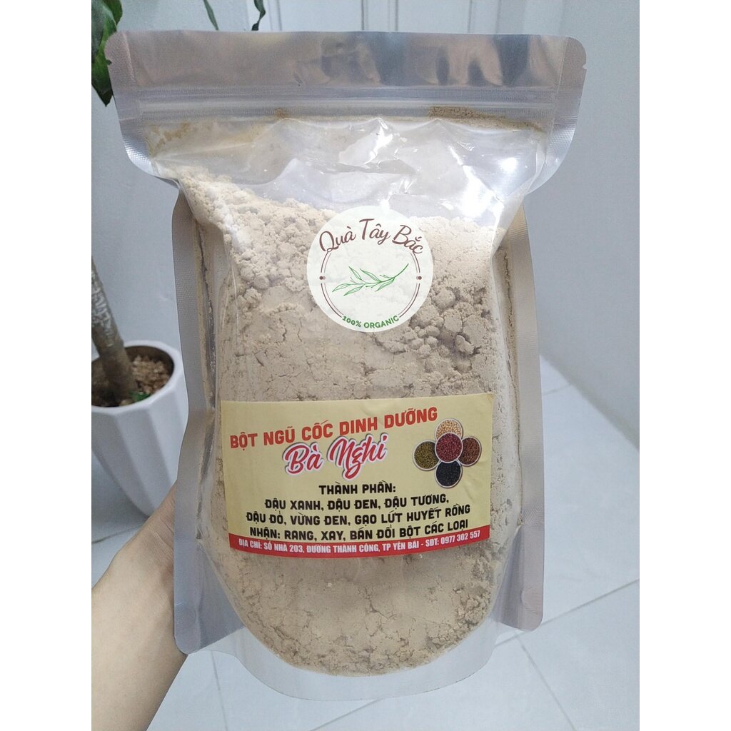 Bột ngũ cốc dinh dưỡng làm từ 6 loại hạt organic túi 1kg