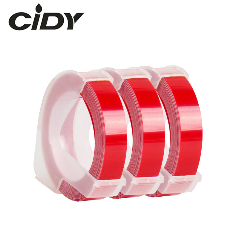 2023 Avelias Life Style CIDY 3 rolls 9MM 6MM 12MM Dymo 3D Plastic Red