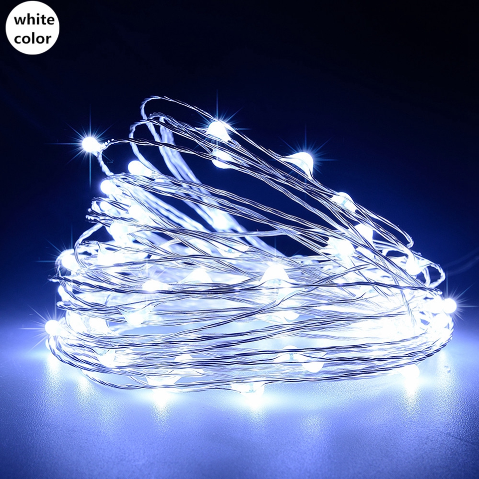 Dây Đèn Led 2M 5M 10M Đèn Vòng Hoa Thần Tiên Dây Đồng Hoạt Động Bằng USB Đèn Ngoài Trời Giáng Sinh Dây Xích Trang Trí Tiệc Cưới