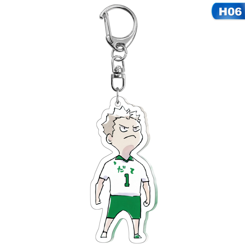 Móc Khóa Acrylic Haikyuu Anime Ba Lô Bé Trai Bé Gái Ba Lô Túi Đeo Vai Mặt Dây Chuyền Móc Chìa Khóa