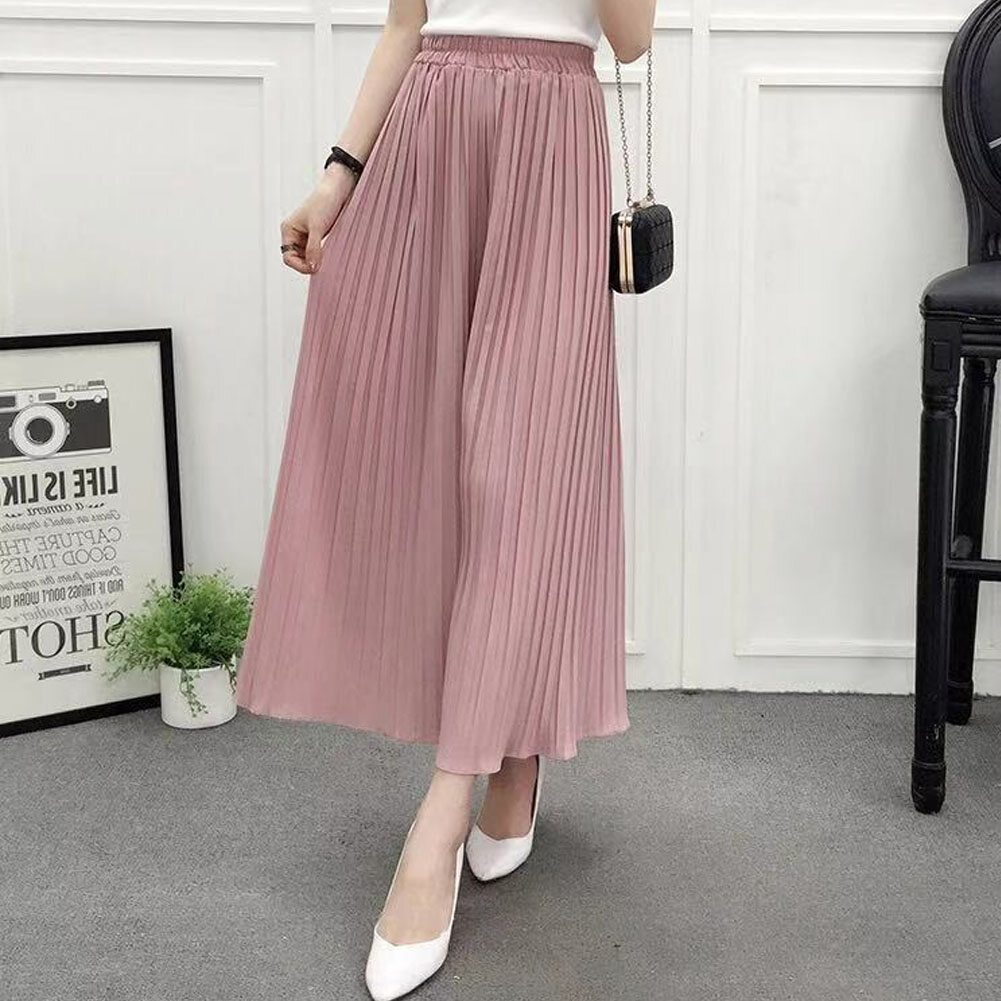 Quần Thường Ngày Vải Lanh Dáng Rộng Cho Nữ, Quần Ống Thẳng Xếp Li Ống Rộng Voan Ống Rộng