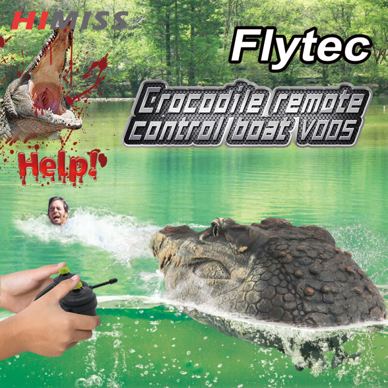HIMISS RC Flytec V005 2.4GHz Simulation RC Crocodilian Boat Remote Control
