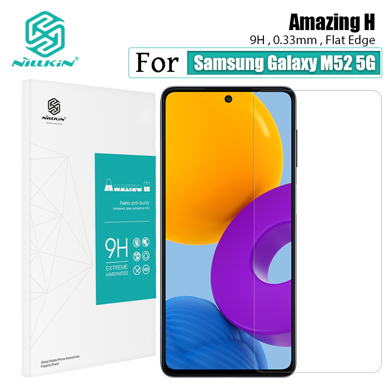 Nillkin 9H Kính cường lực Cho Samsung Galaxy M52 5G Miếng dán màn hình điện thoại H 0.33MM Chống Cháy Nổ Bảo Vệ Màng Kính Cường Lực