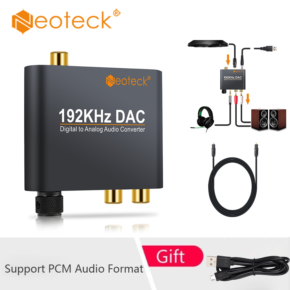 Neoteck 192KHZ Kỹ Thuật Số DAC Sang R/L Bộ Chuyển Đổi Tín Hiệu Âm Thanh Bộ Chuyển Đổi Bộ Chuyển Đổi Tín Hiệu Âm Thanh Jack 3.5Mm Cho Hệ Thống Rạp Chiếu Phim Tại Nhà